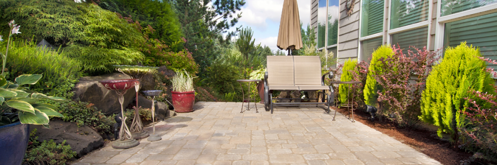 clean garden patio